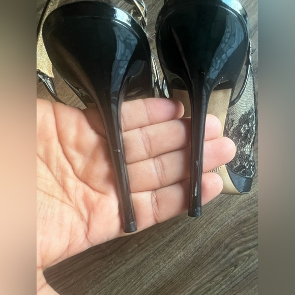 Jimmy Choo Lace Sling Back Heels Size 38 - Picture 8 of 14